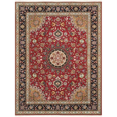 Made4Mansions 5 ft. 1 in. x 6 ft. 11 in. Persian Tabriz Hand-Knotted Silk & Wool Rug MA2481759